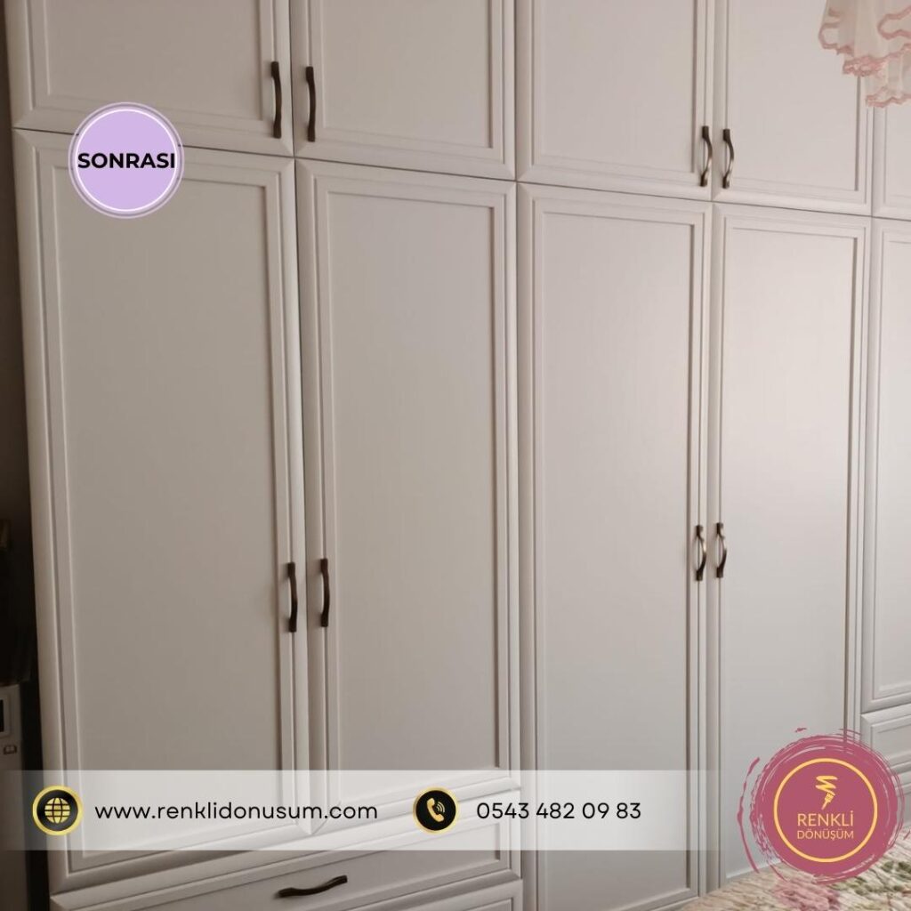 Yatak Odası Dolabı Boyama, Stella Boya, Bianca Boya, Dolap Boyama