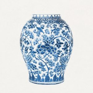 El işi boyalı vazo